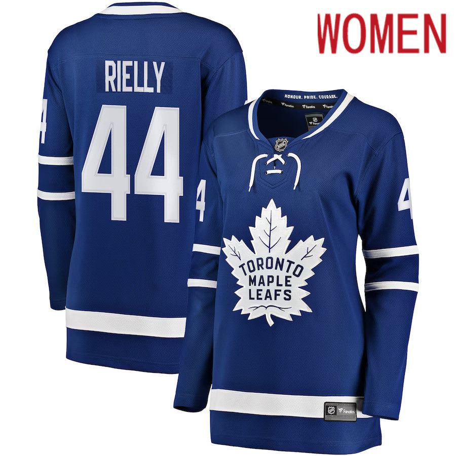 Women Toronto Maple Leafs #44 Morgan Rielly Fanatics Branded Blue Breakaway Player NHL Jersey->women nhl jersey->Women Jersey